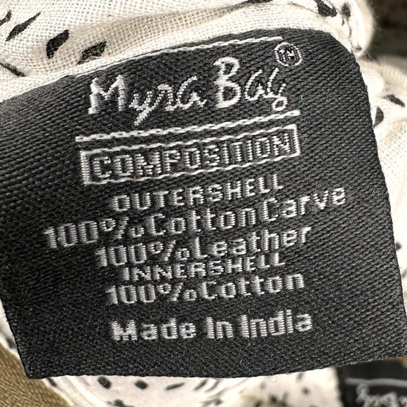 Myra Bag Crossbody Delphine Canvas Hairon Bag Embossed Western Boho Leather Med. - Picture 8 of 8